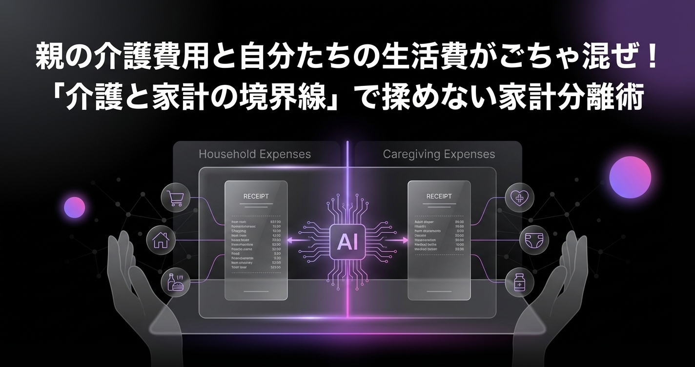 親の介護費用と自分たちの生活費がごちゃ混ぜ!「介護と家計の境界線」で揉めない家計分離術のアイキャッチ画像 - 家計管理・レシートに関する記事