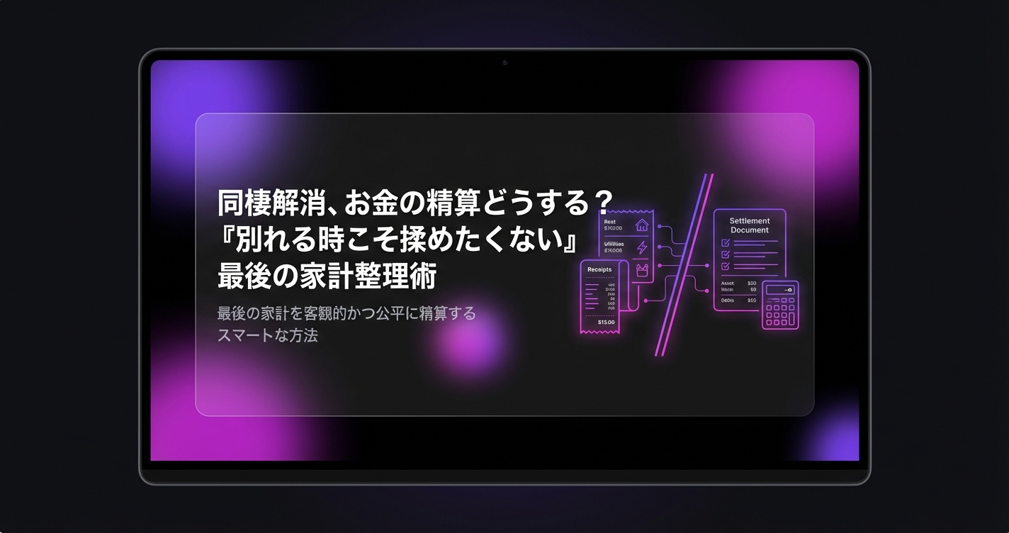 同棲解消、お金の精算どうする?『別れる時こそ揉めたくない』最後の家計整理術のアイキャッチ画像 - 同棲・カップルに関する記事