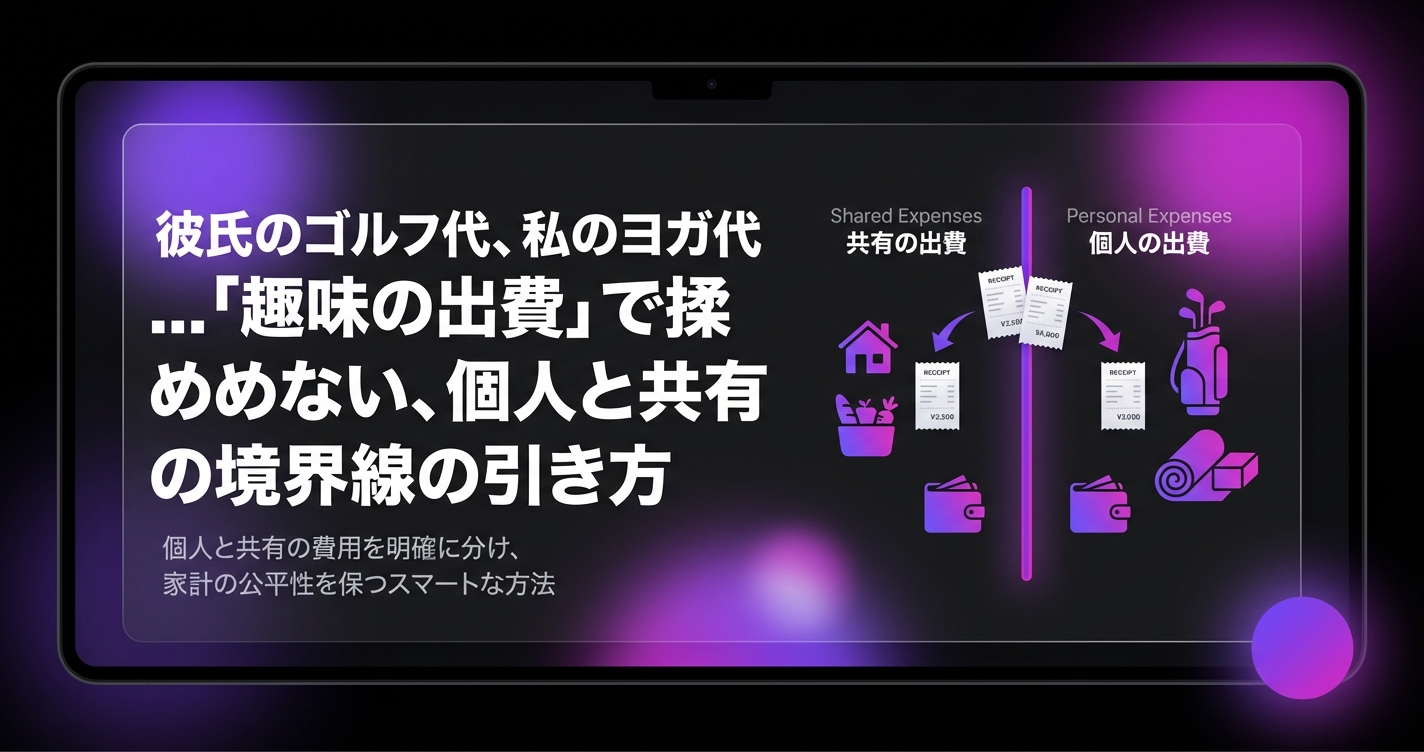 彼氏のゴルフ代、私のヨガ代...「趣味の出費」で揉めない、個人と共有の境界線の引き方のアイキャッチ画像 - 家計管理・レシートに関する記事