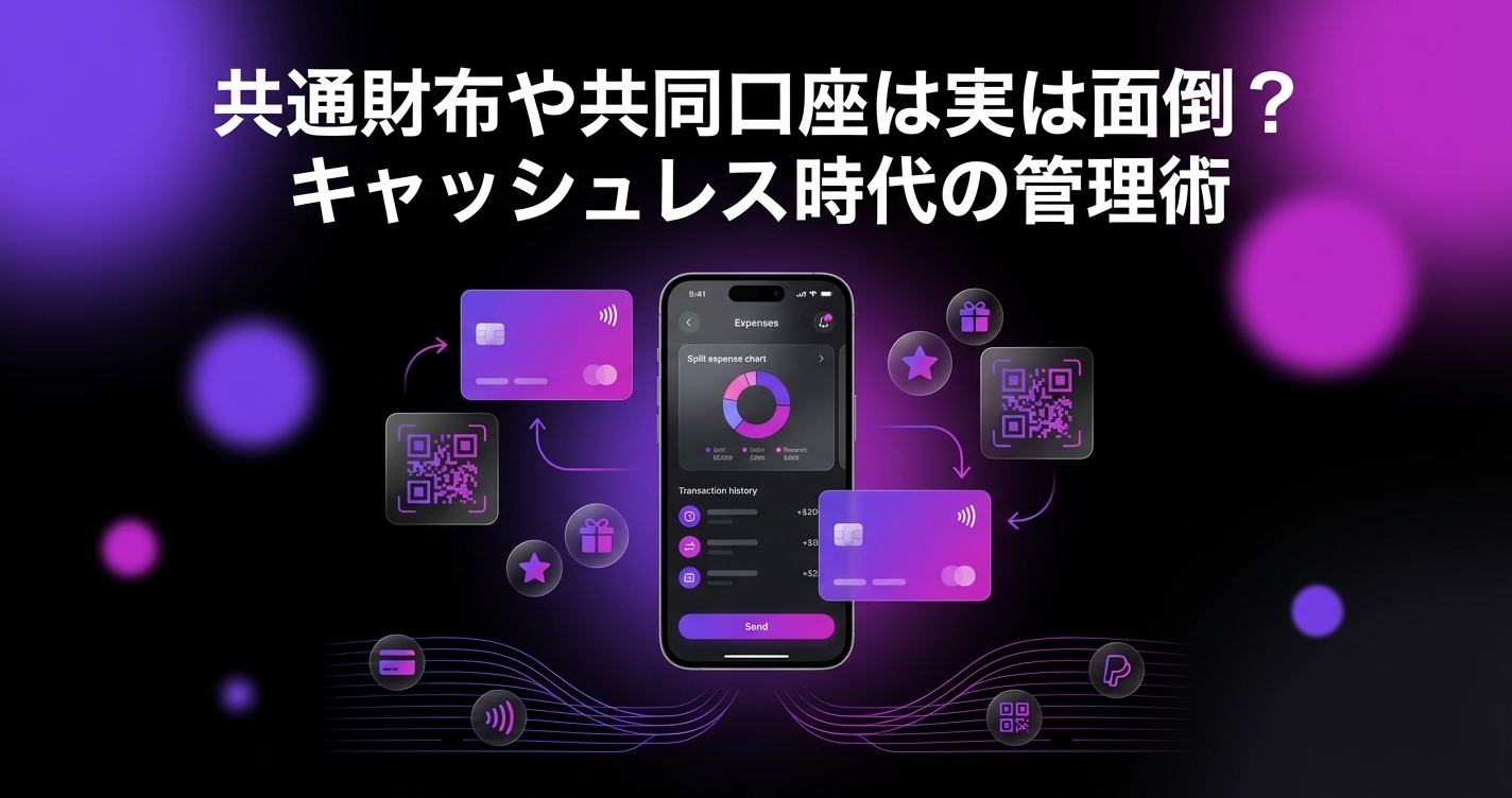 共通財布や共同口座は実は面倒?「作らない」方がお金が貯まる理由と、キャッシュレス時代の管理術のアイキャッチ画像 - 家計管理・レシートに関する記事