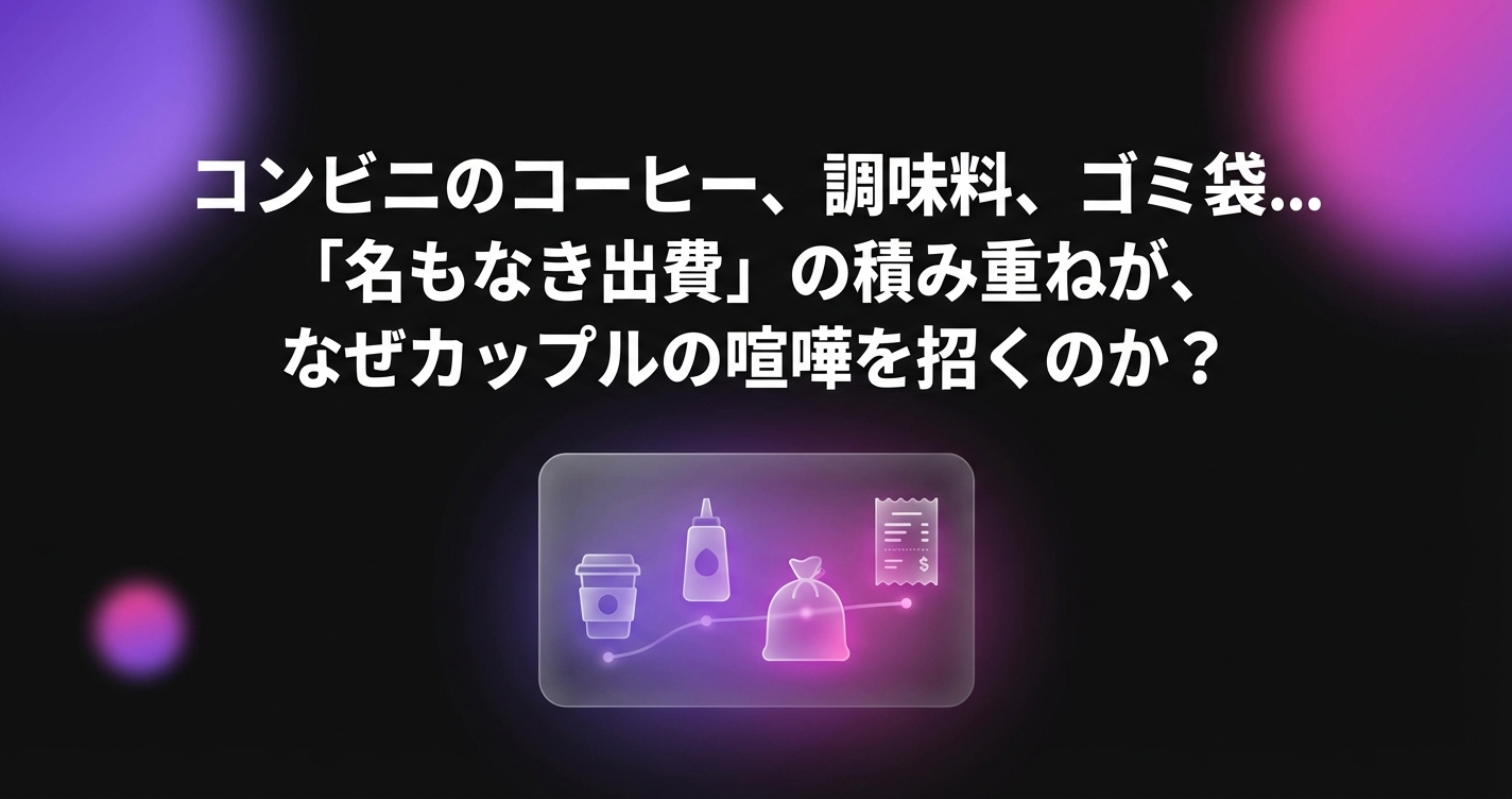 コンビニのコーヒー、調味料、ゴミ袋...「名もなき出費」の積み重ねが、なぜカップルの喧嘩を招くのか?のアイキャッチ画像 - 家計管理・レシートに関する記事